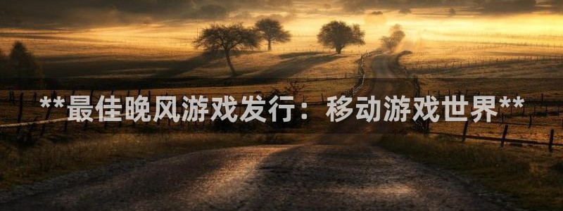 顺盈app：**最佳晚风游戏发行：移动游戏世界**